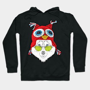 Christmas white husky Hoodie